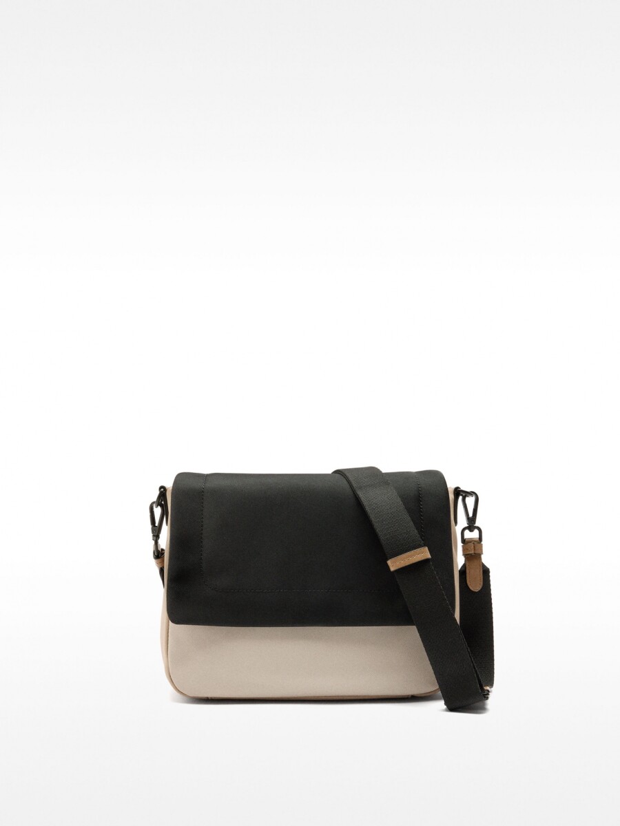 Bolso Bandolera Color Block negro