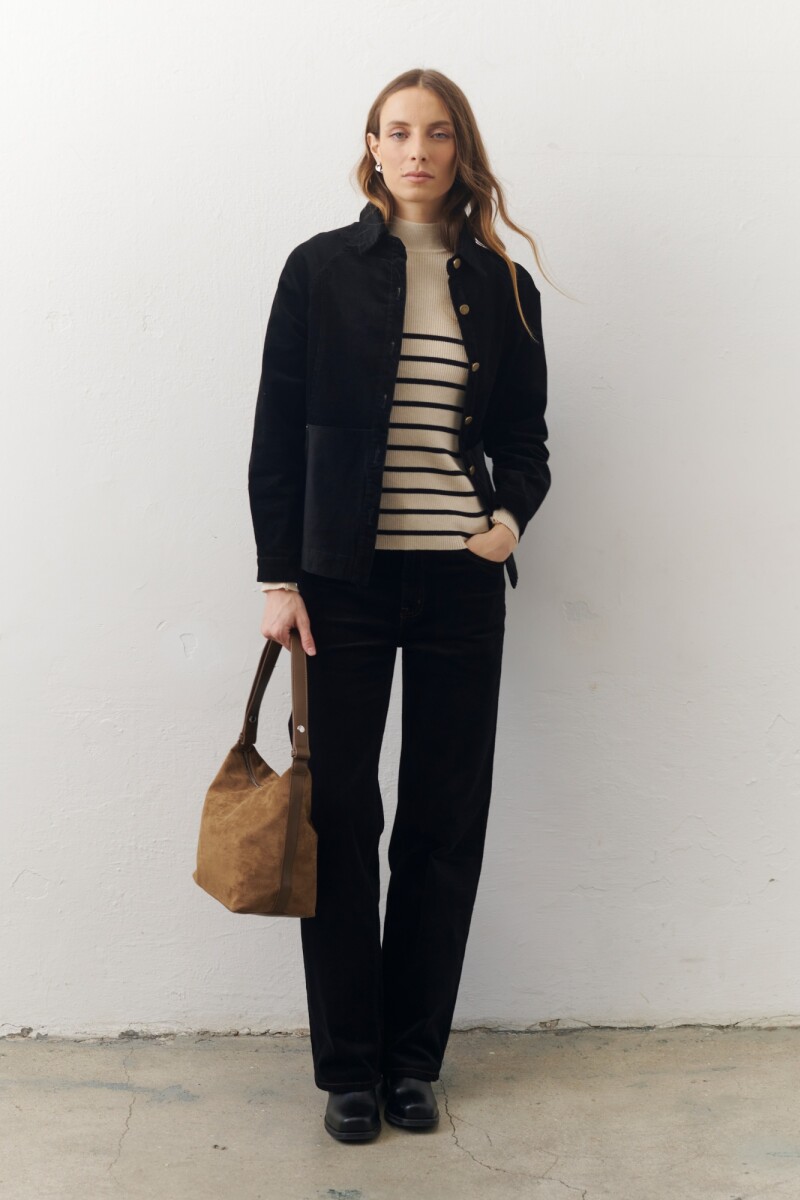 CHAQUETA CORDEROY NEGRO