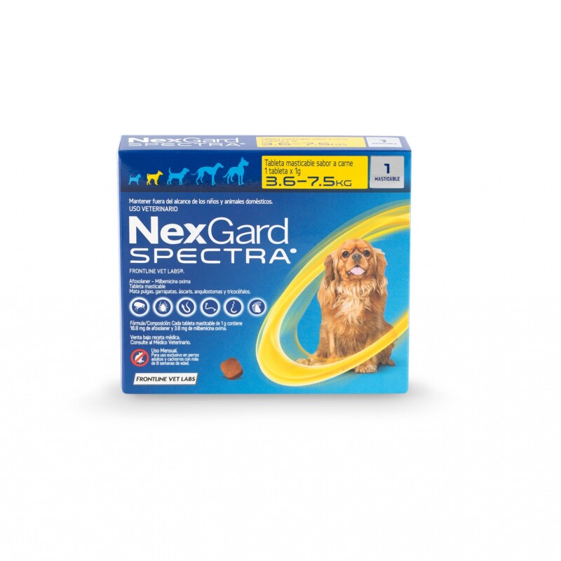 Nexgard Spectra 3.5 a 7.5kg PACK DE 3 Nexgard Spectra 3.5 a 7.5kg PACK DE 3