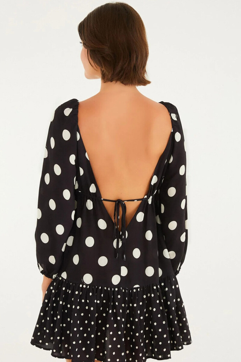 VESTIDO LUNARES Negro