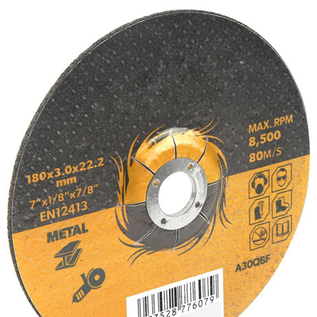 TOLSEN DISCO CORTE METAL CENTRO DEPRIMID 180mmX3. Tolsen Disco Corte Metal Centro Deprimid 180mmx3.