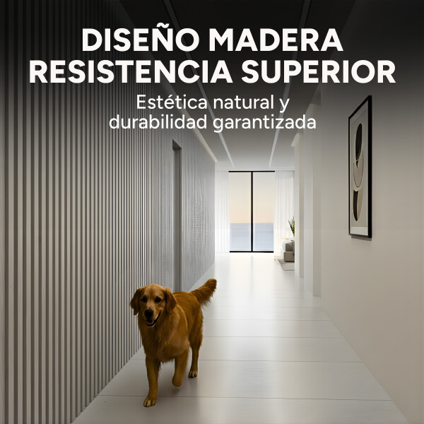 Pack x10 Wpc Simil Madera Wall Panel Lambrin 2.90x16.7 Color Mármol Gris