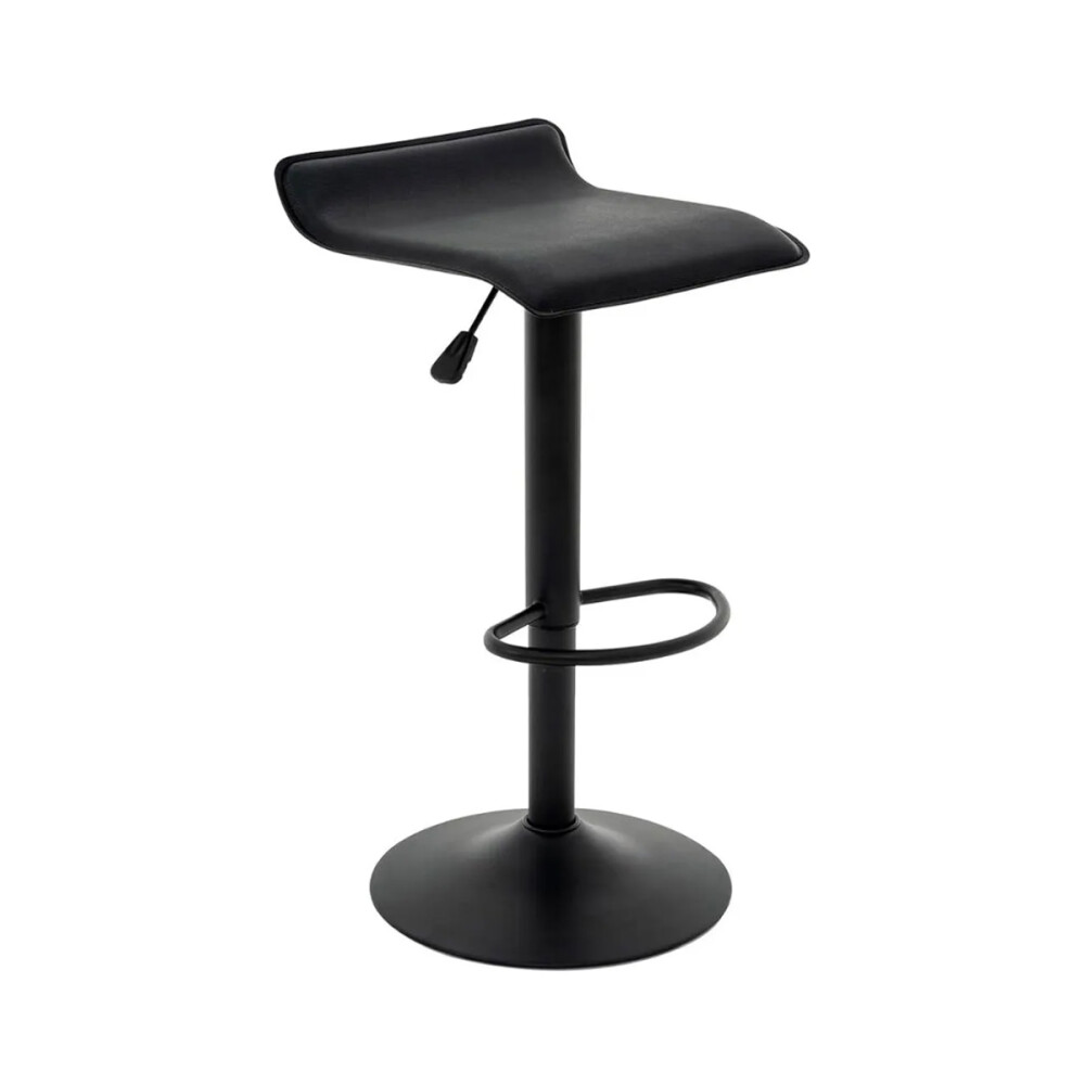 Butaca ecocuero con base negra promo x2 Negro