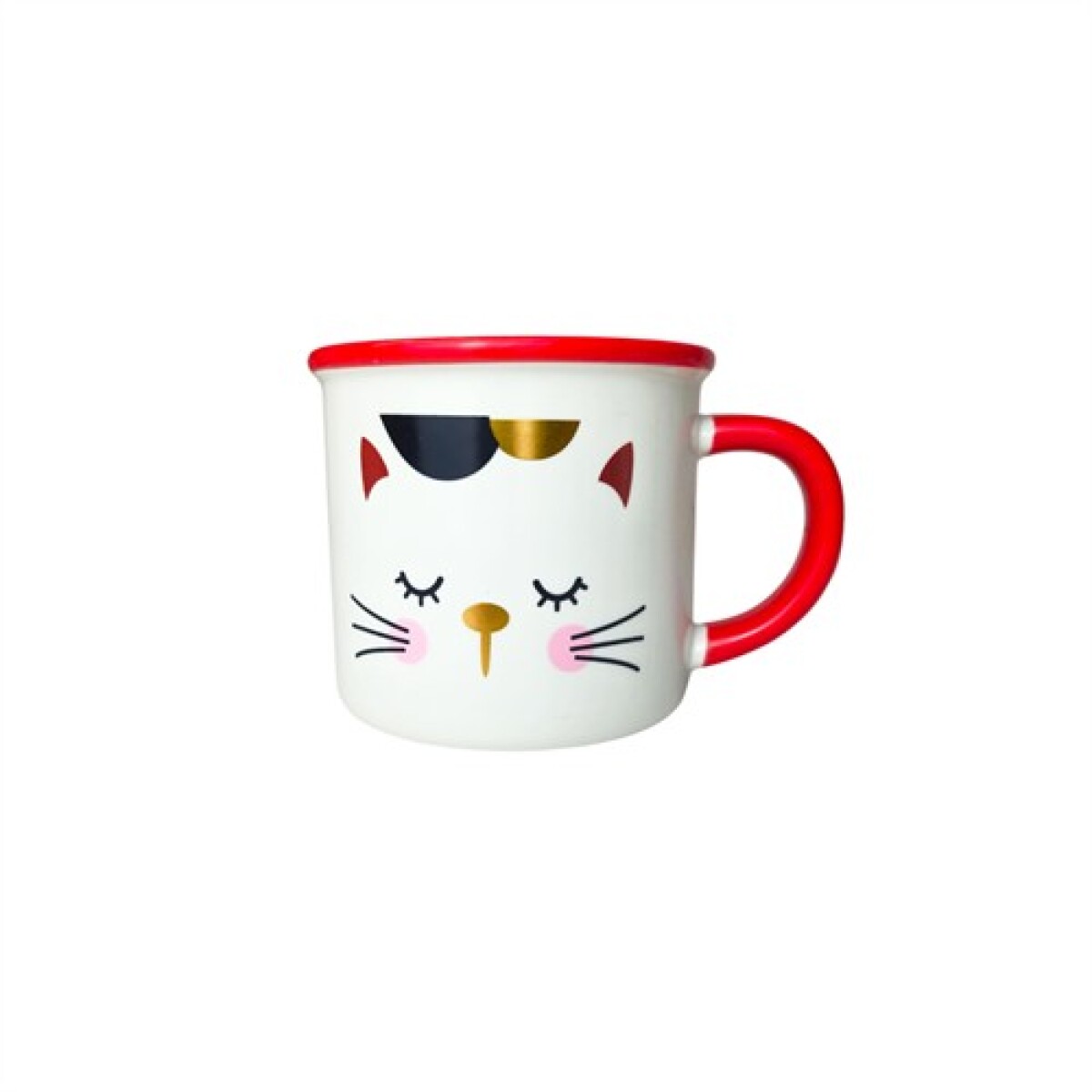 Taza de ceramica vintage gato - Rojo 