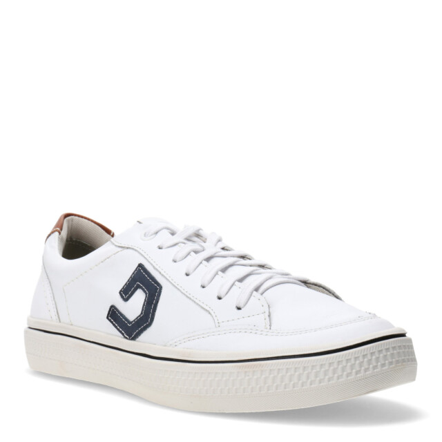 Championes de Hombre Democrata YANE acordonado Blanco / Azul Jeans
