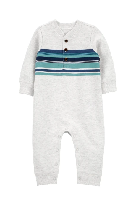 Monito de algodón, estilo henley Monito de algodón, estilo henley