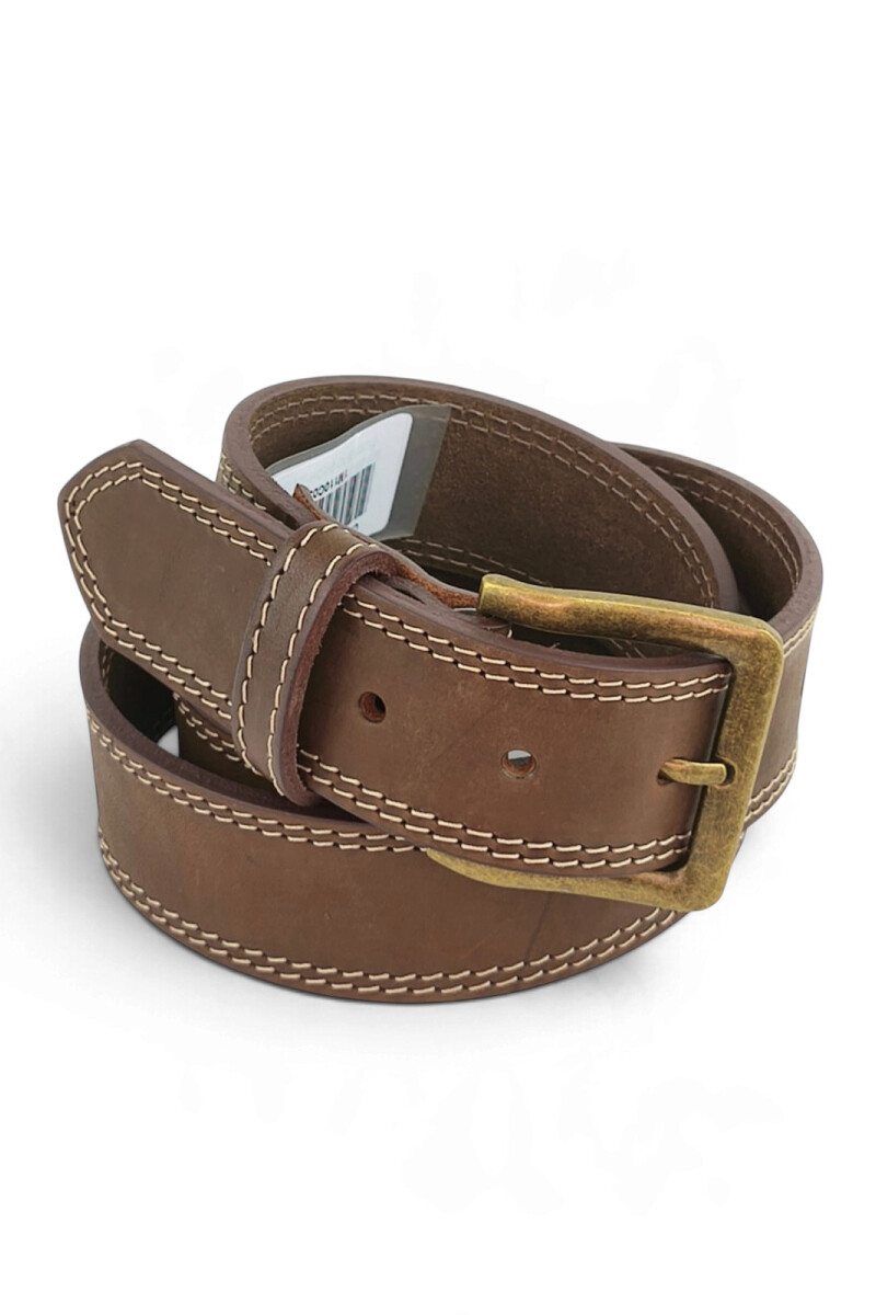 Cinto jeanero doble costura n°12 Chocolate