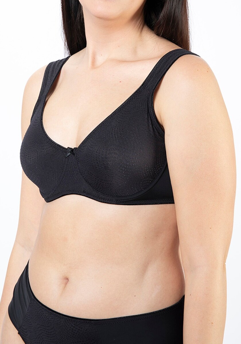 SOUTIEN CON ARO MICROFIBRA - NEGRO 