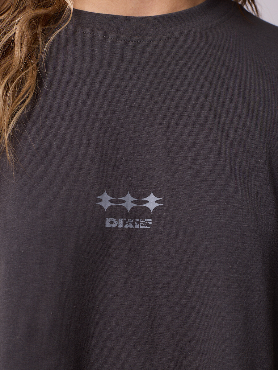 T-SHIRT LUNGAR DIXIE Gris Oscuro
