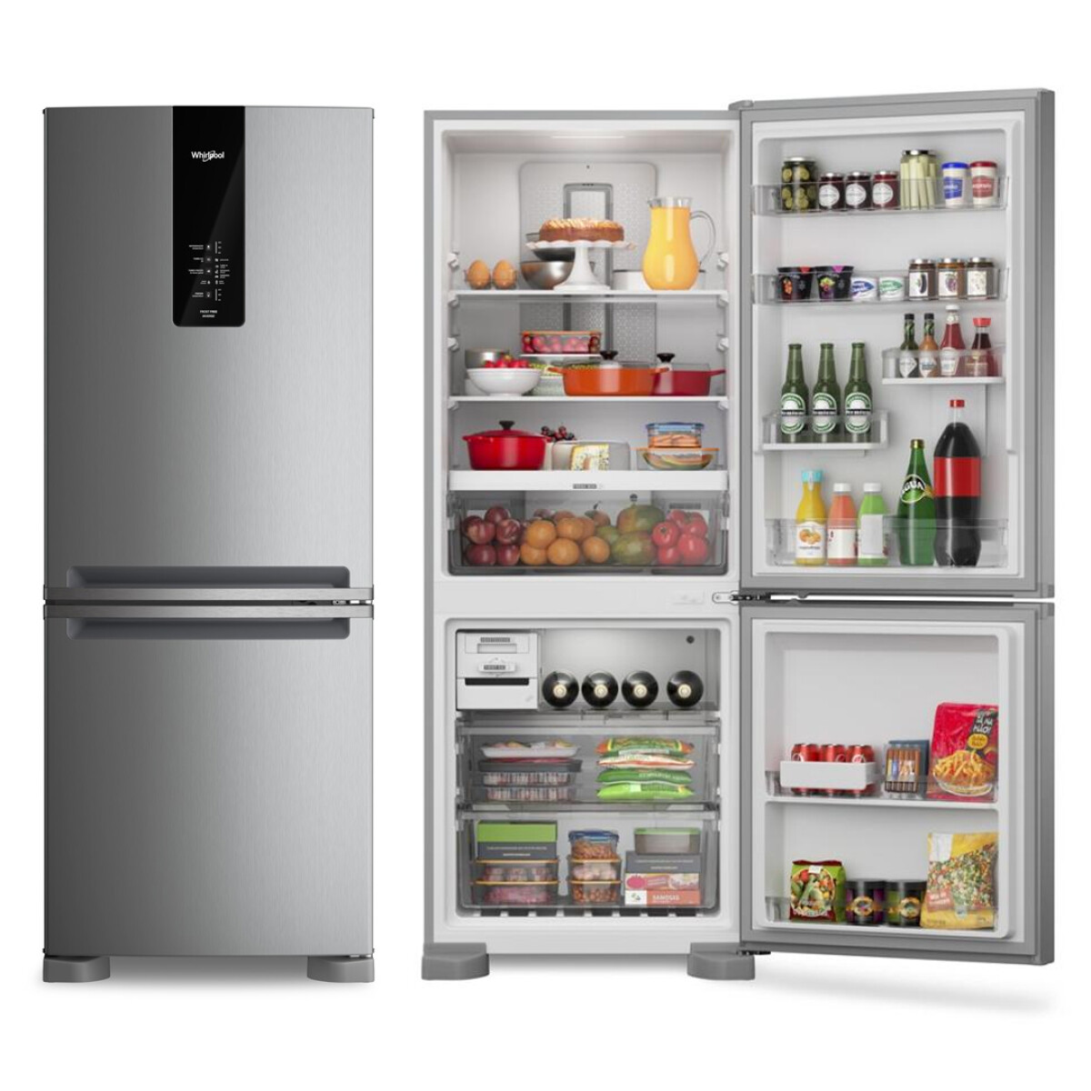 Heladera Whirlpool Wre57ckdim 447 Lts - HELADERA WHIRLPOOL INOX 462L WRE57CKDIM 