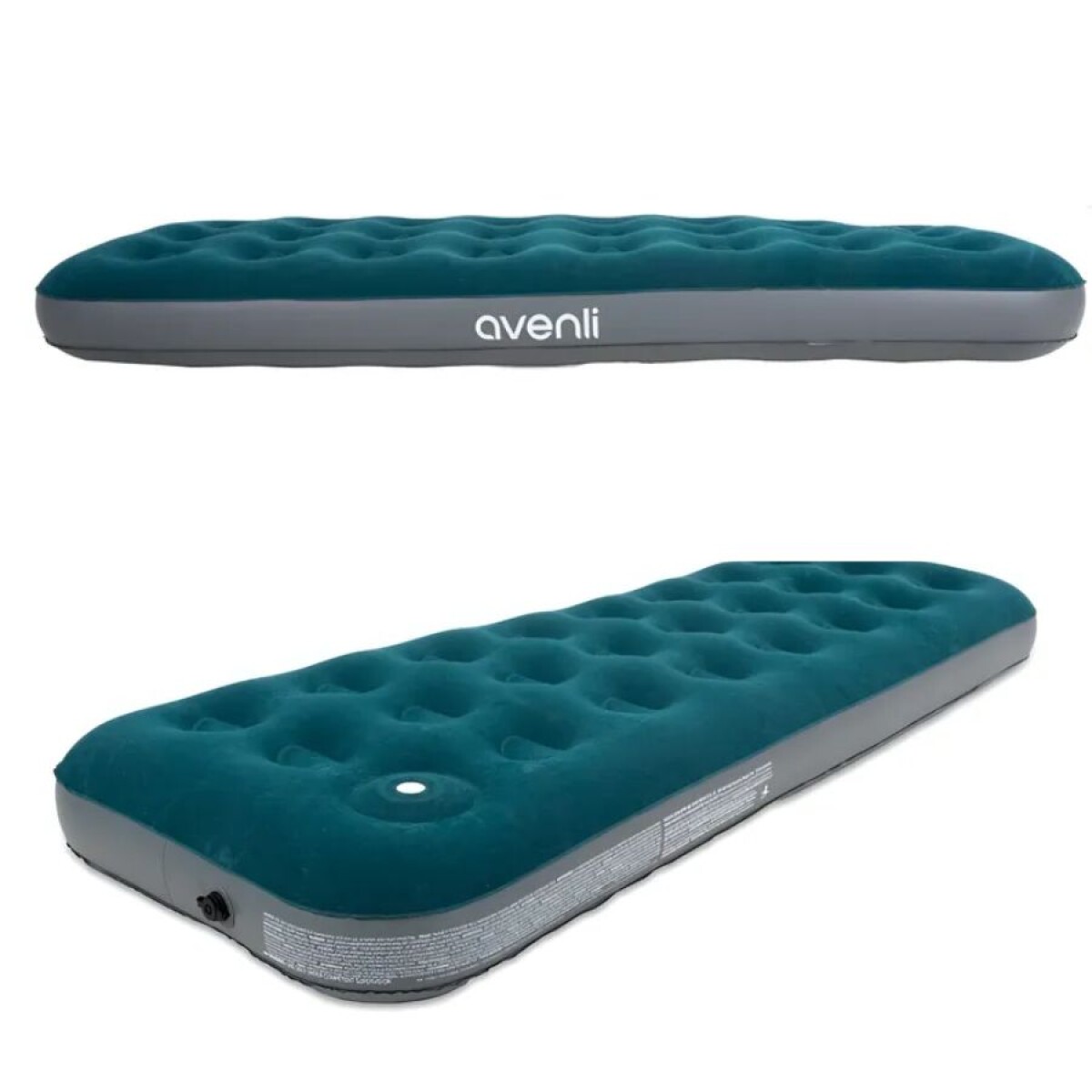 Colchón Inflable 1 Plaza Con Inflador Incorporado Avenli 