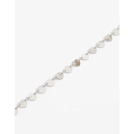 Choker Corazones Metal Plateado Rodio