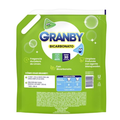 Granby Detergente Líquido Bicarbonato 3l Granby Detergente Líquido Bicarbonato 3l