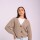 Campera Dama TejidoC/Botones Canva XS-XL Beige