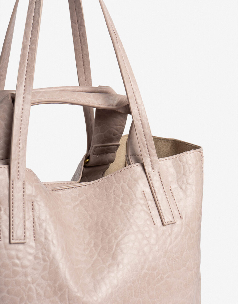 Shopper Shopper Con Doble Asa - Rosa Viejo