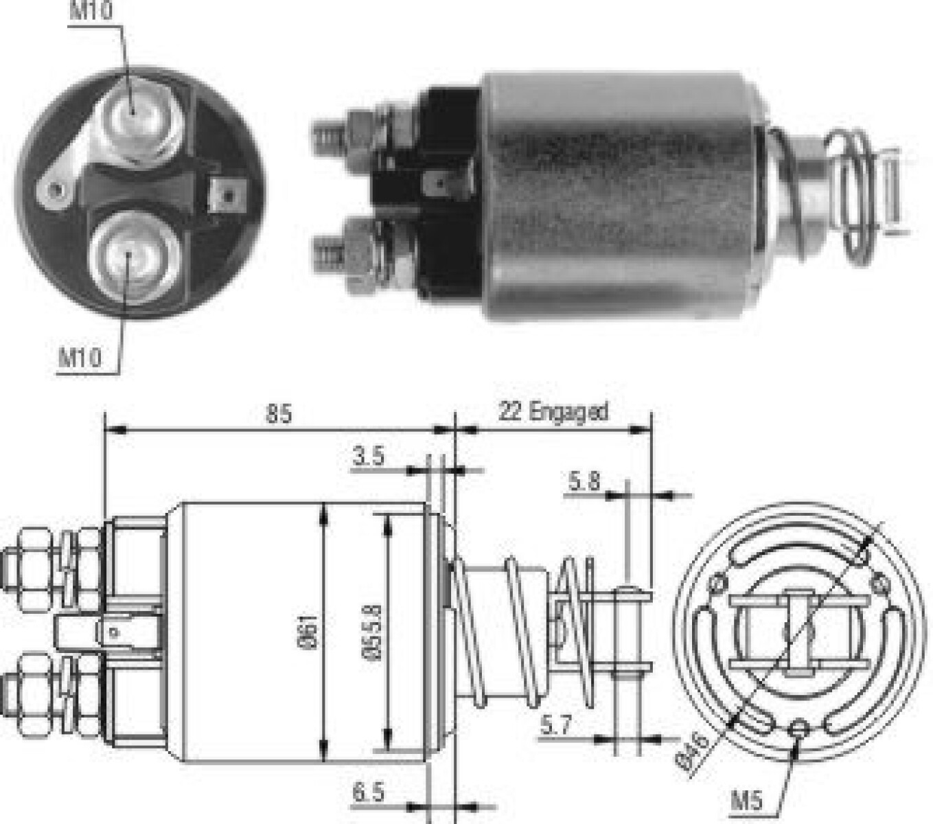 AUTOMATICO DE ARRANQUE - FIAT IVECO MARELLI 24V ZM 