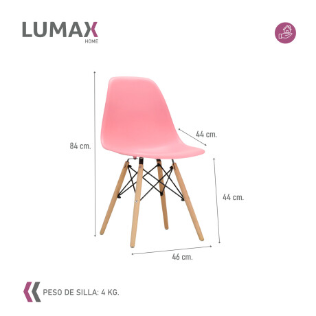 Silla Eames de colores y patas de madera Liso