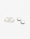 Aros Argollas Set Strass Set De Argollas Con Cubic Zirconia. - Plateado