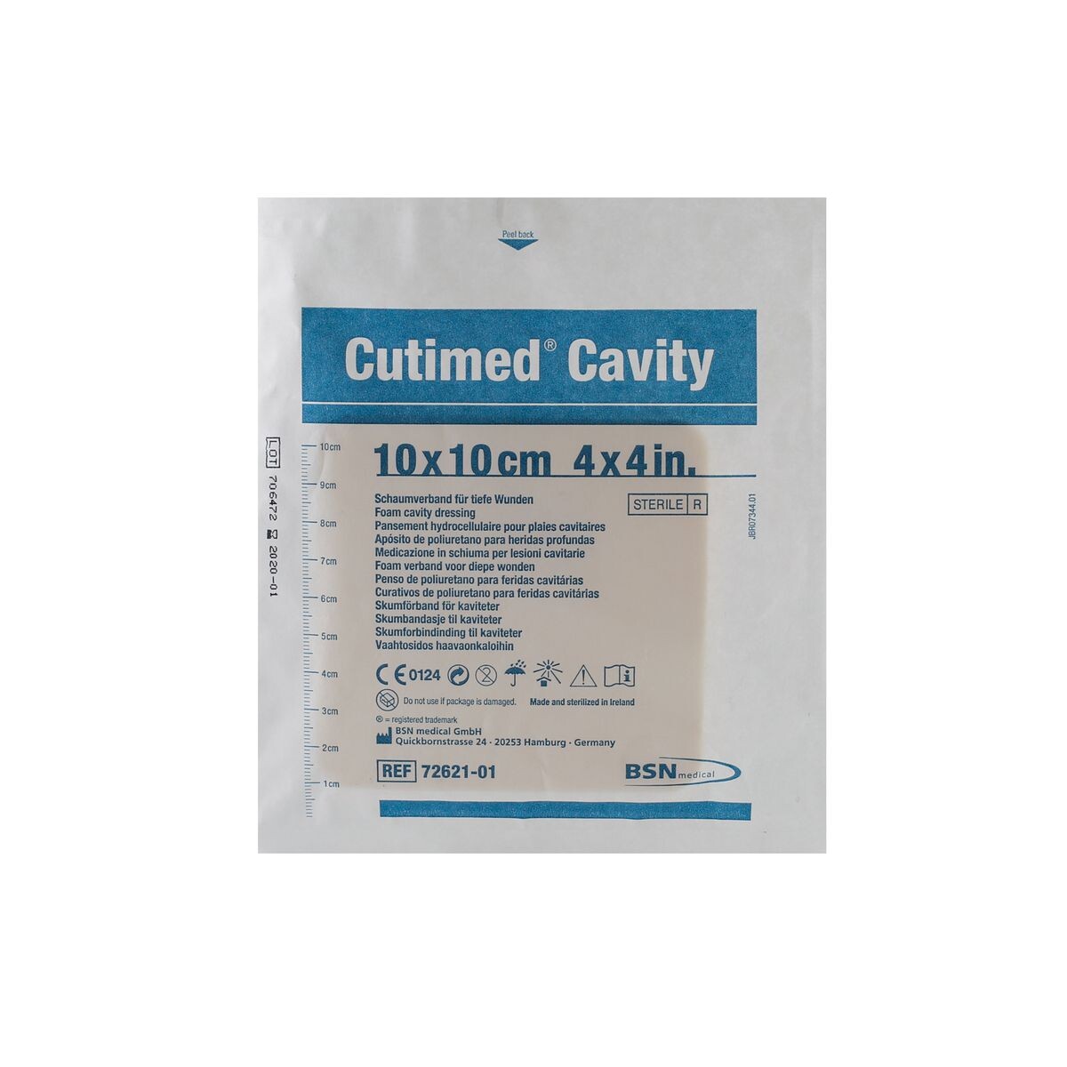 CUTIMED CAVITY 10 X 10 CM SOBRE X 1 UNID 