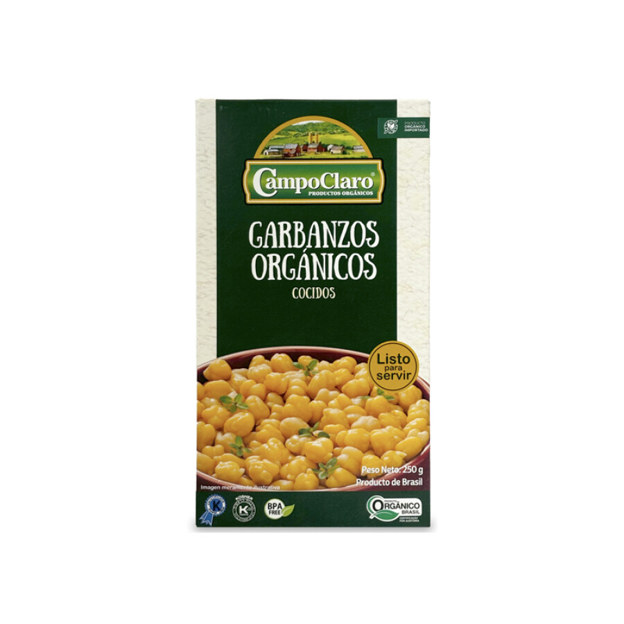 Garbanzos cocidos organicos 250g Campo Claro Garbanzos cocidos organicos 250g Campo Claro