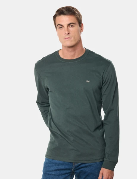REMERA LISA Verde Oscuro