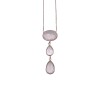 Conjunto Triple-Plata rodinada 925-Piedra Cuarzo rosa-CJ2040 conpiedra