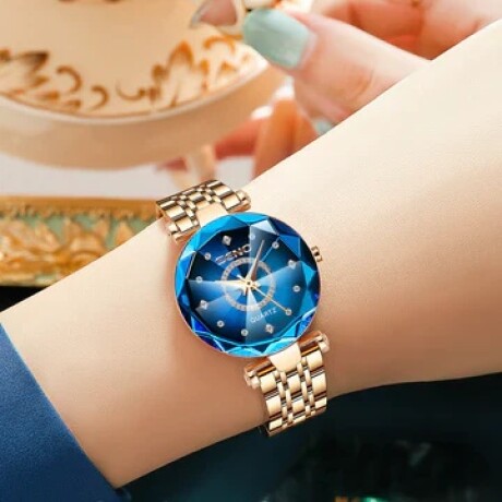 RELOJ OCEAN STAR DE LUJO AZUL