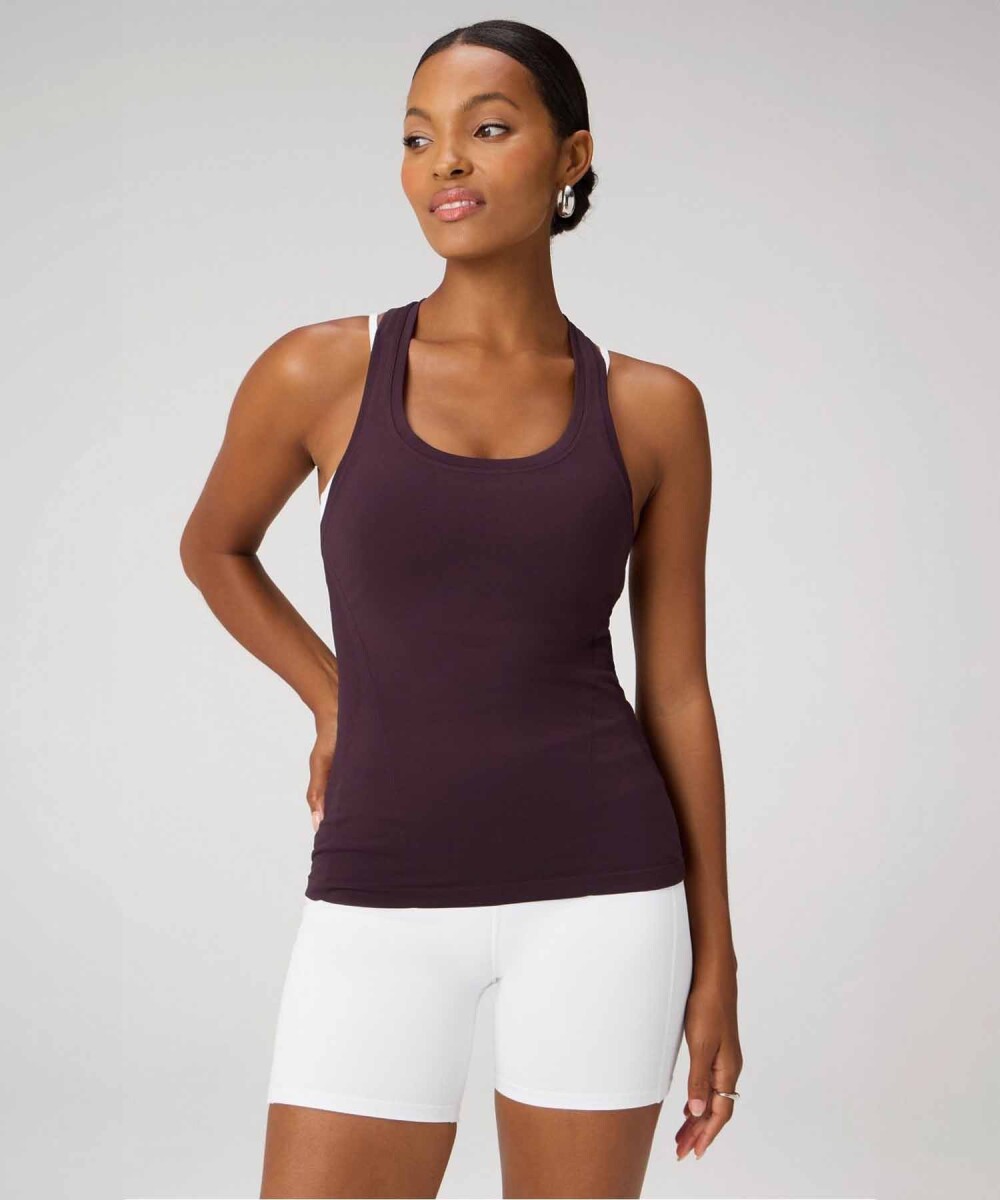 Bividi Feather Tech+ Racerback Mujer - Oxblood 