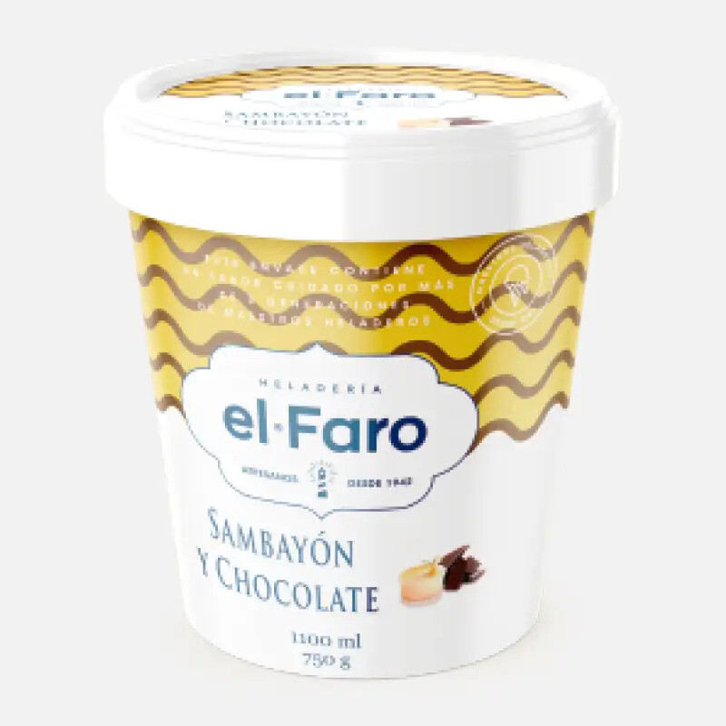 Helado El Faro Chocolate y Sambayon - 1,1 lt Helado El Faro Chocolate y Sambayon - 1,1 lt