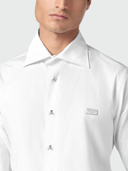 PHILIPP PLEIN - camisa blanca Sugar Daddy corte clásico Blanco