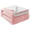 Frazada Manta Polar Termica Con Corderito 2 Plazas Rosa