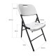 Silla Plegable Metálica Pvc Hdpe BLANCO