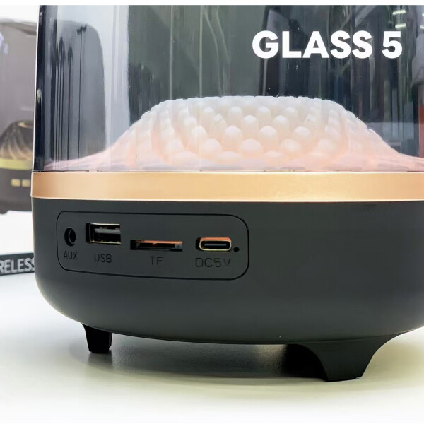 Parlante Bluetooth Glass 5 Rgb Bateria Tarjeta PARLANTE GLASS 5 BASS