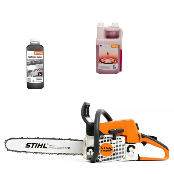 Motosierra Stihl Ms 250 + Aceite De Cadena + Aceite 2t 1lt PK MOTOSIERRA STIHL MS250 + ACEITES