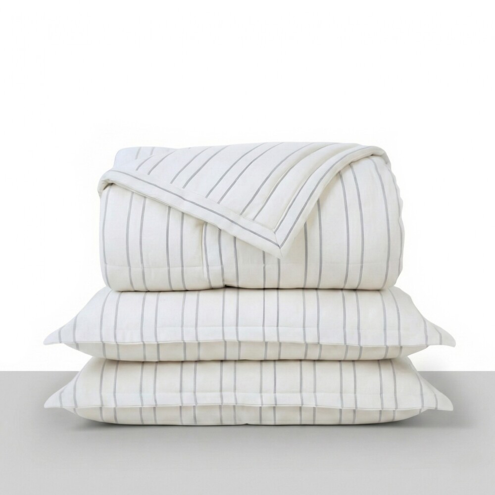 Acolchado + Fundas 2 Plazas - Naturale Oasis Azul