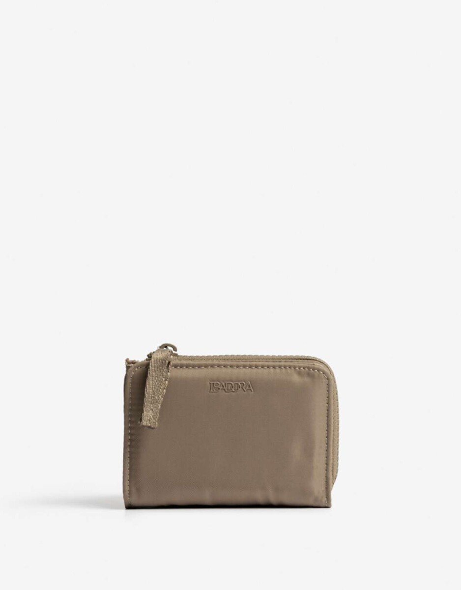 Billetera Nylon Con Cierre - Verde Oliva 