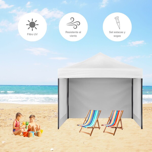 Gazebo Plegable Reforzado 3x3 M Con Ventanas Y Paredes Carpa Autoarmable Jardin Playa Patio Toldo Imback Blanco Gazebo Plegable Reforzado 3x3 M Con Ventanas Y Paredes Carpa Autoarmable Jardin Playa Patio Toldo Imback Blanco