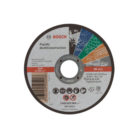 Disco abrasivo Ø115mm Pro Multiconstruccion Bosch BS3282