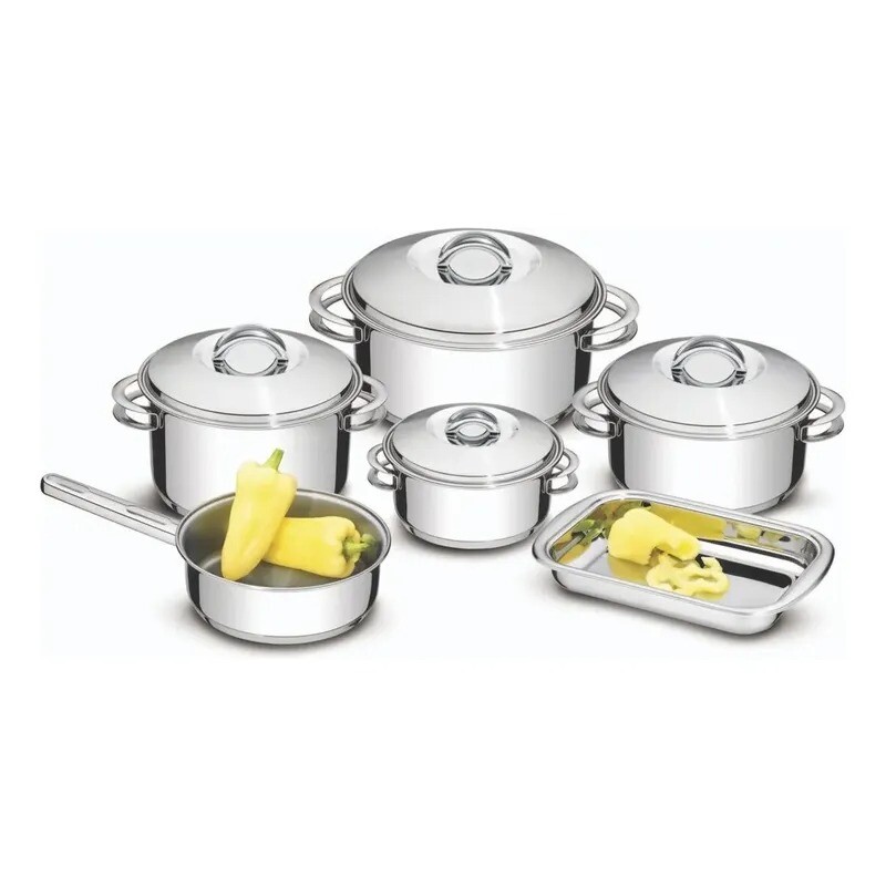Batería De Cocina Solar 6 piezas Acero Inoxidable - 65500/000 - Tramontina Batería De Cocina Solar 6 piezas Acero Inoxidable - 65500/000 - Tramontina