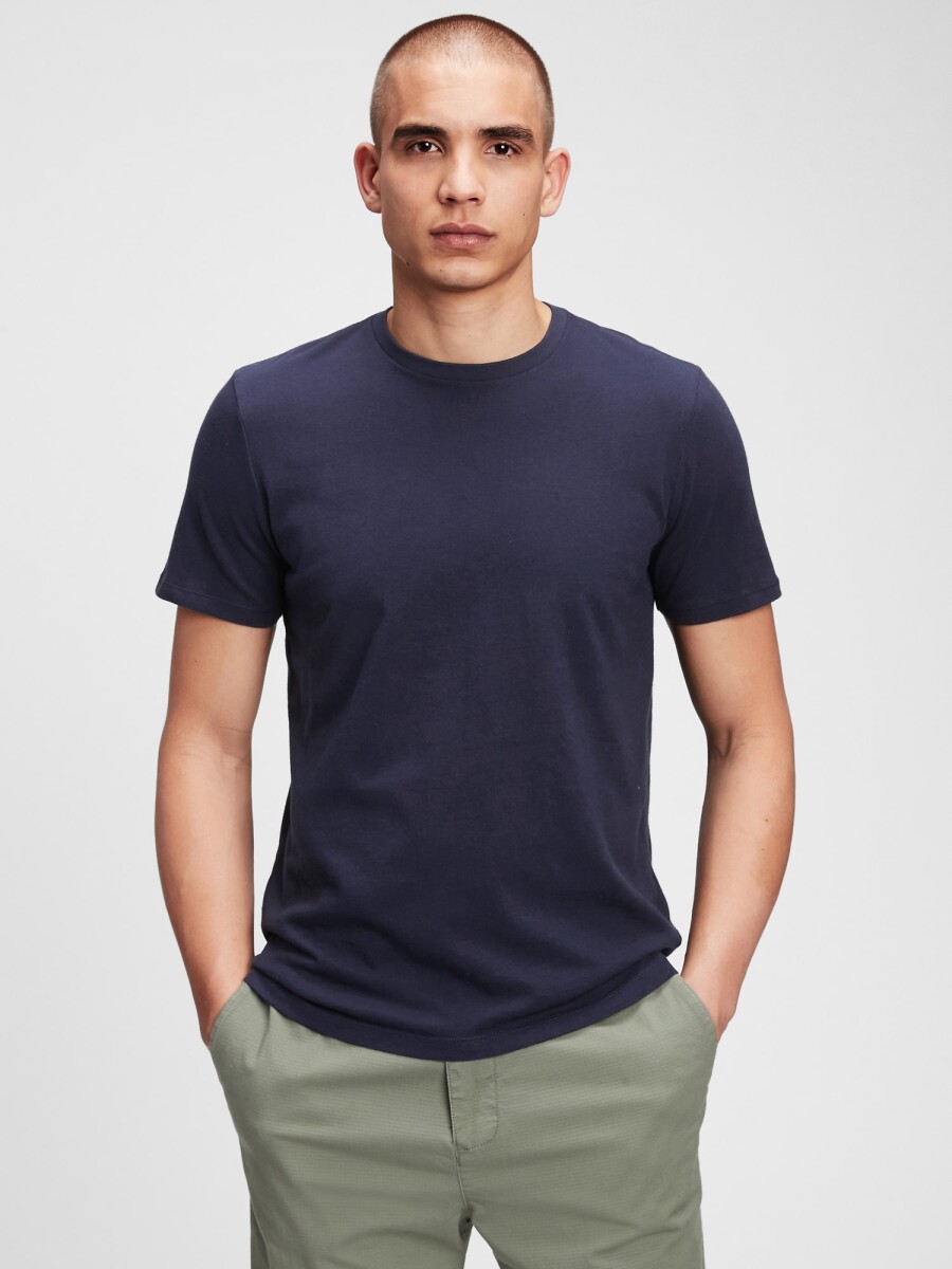 Remera Básica Cuello Redondo Hombre - Tapestry Navy 