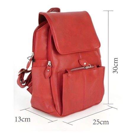 Mochila Canva Con Tapa Y Doble Cierre de cuero sintético Rosa