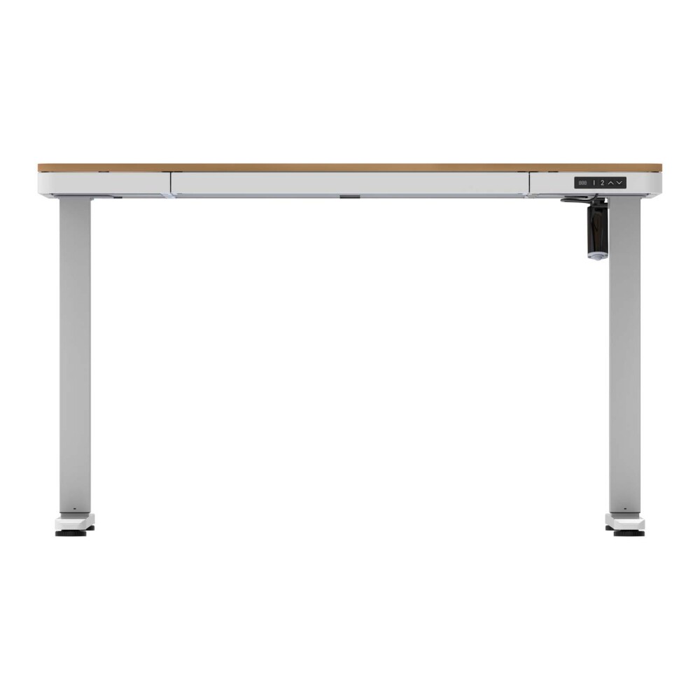 ESCRITORIO REGULABLE METAL-Y-MDF MARRON ASCEND