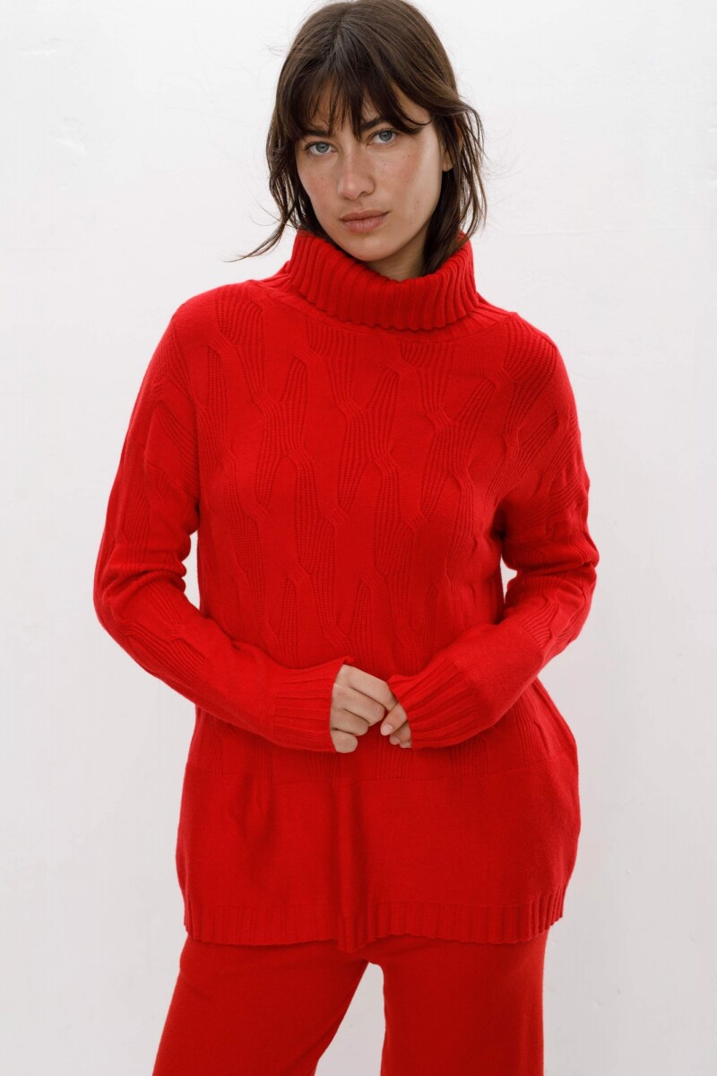 Sweater Poleron Liz - Rojo 