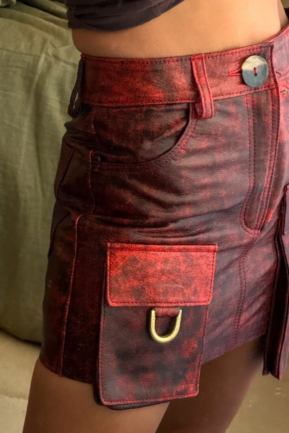 Mini Pocket Skirt óxido Rojo