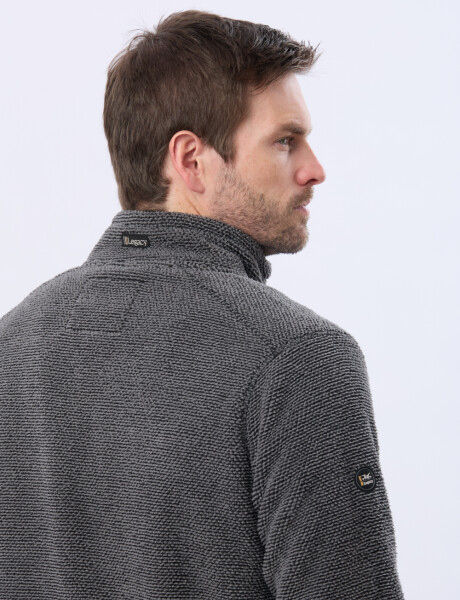 CAMPERA POLAR TEXTURADO Gris