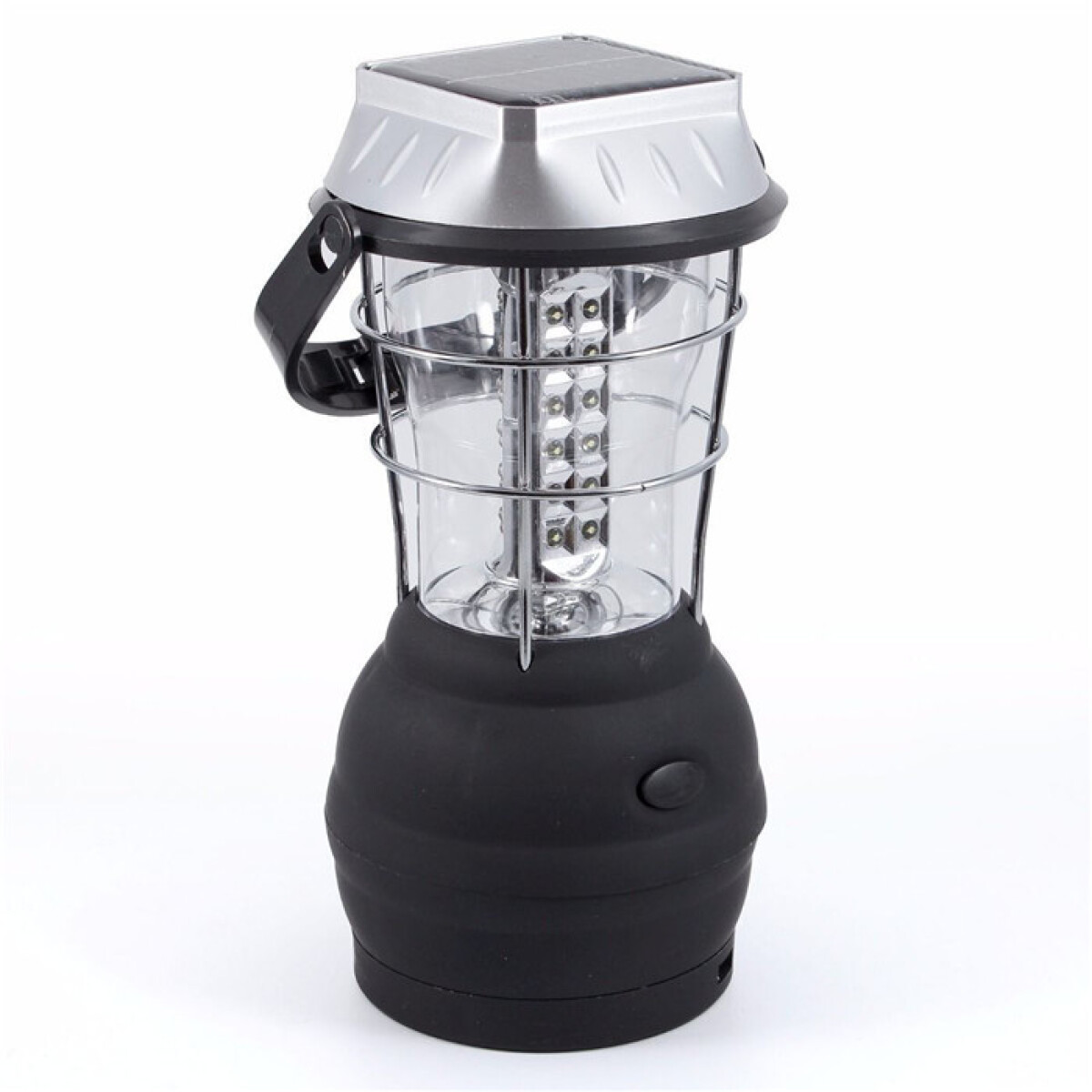 Farol recargable con dinamo solar 12 V - NEGRO 