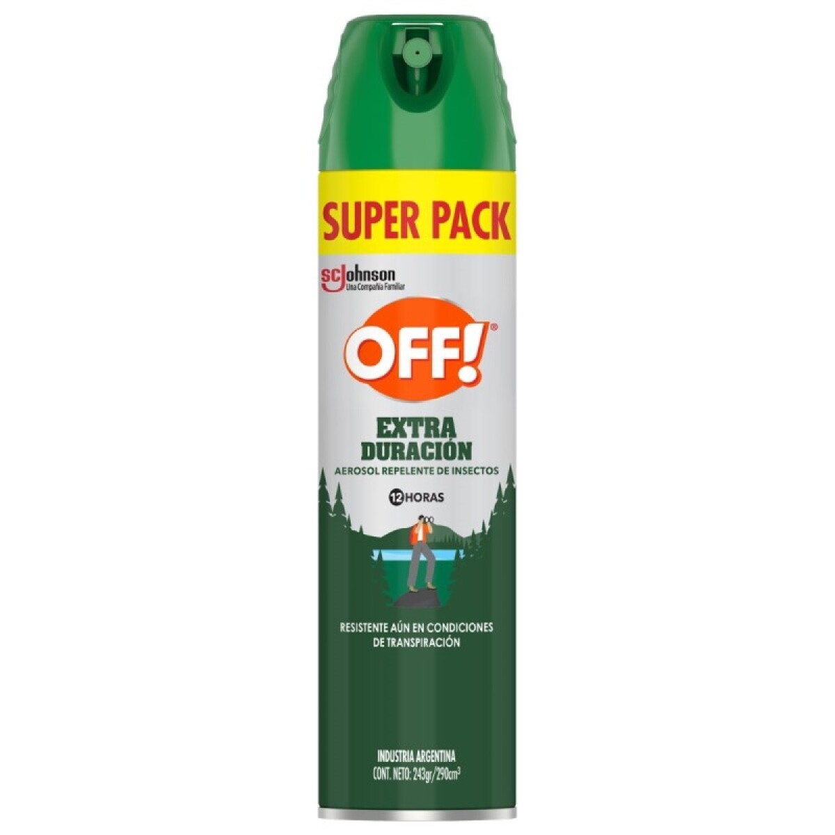 OFF REPELENTE AEROSOL EXTRA DURACION 290 ML 