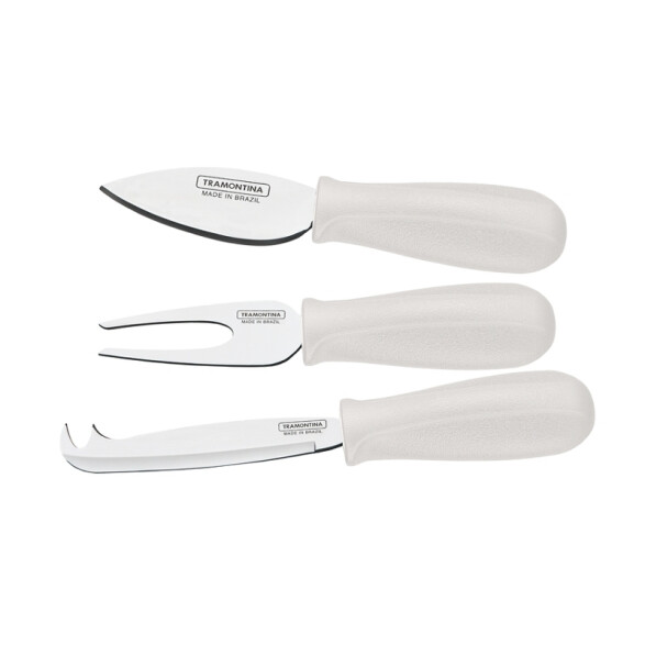 Juego de 3 utensilios color blanco para queso, PLENUS -TRAMONTINA TN9723