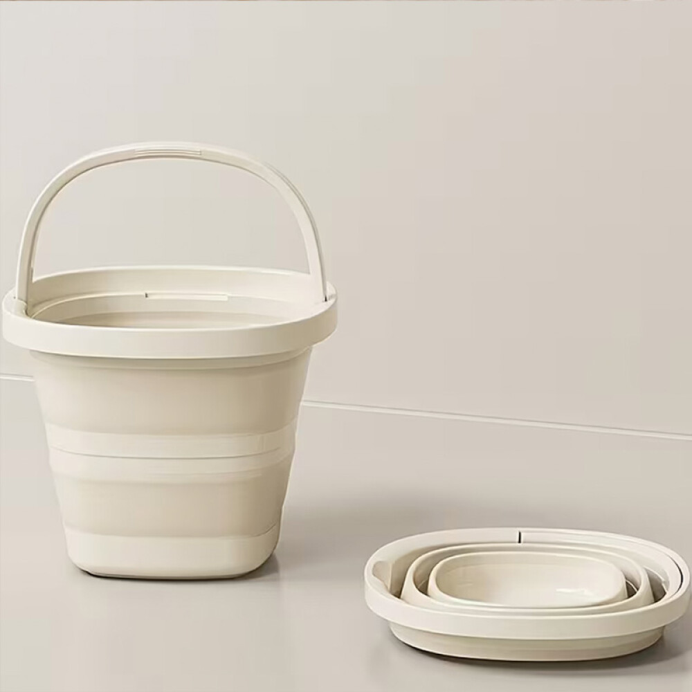 Balde plegable l beige Balde plegable l beige