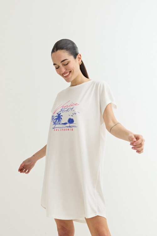 Vestido estampado BLANCO